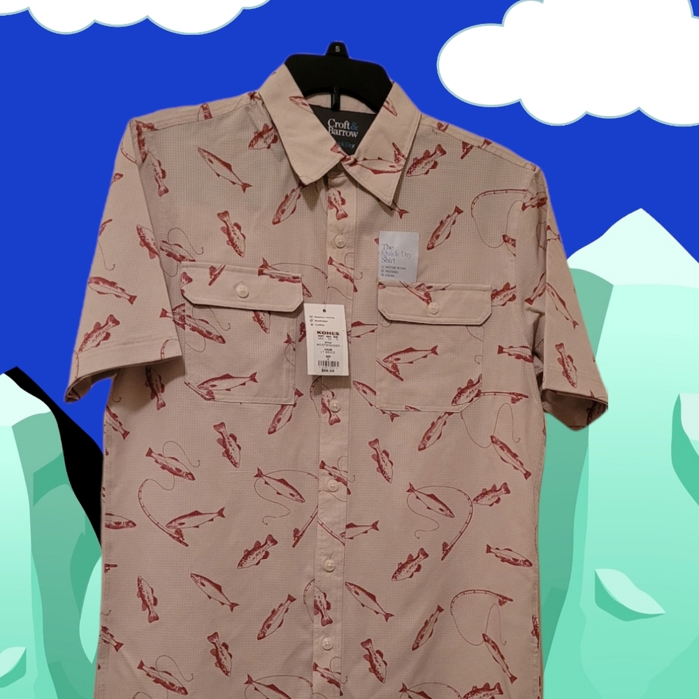 Croft & Barrow button-down shirt fishing